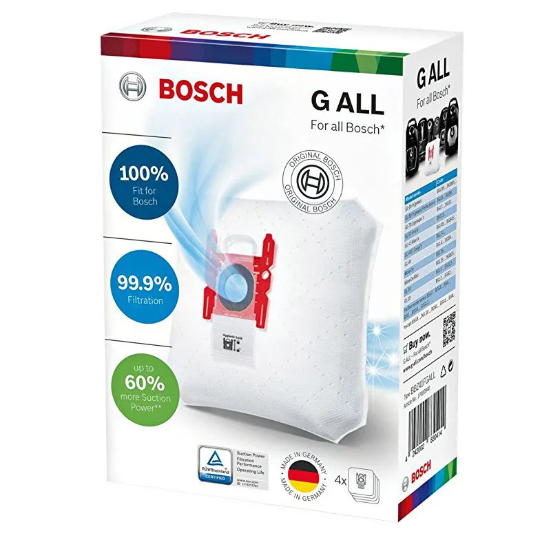 4PZ SACCHETTI ASPIRAPOLVERE BOSCH SIEMENS ORIGINALE SUPER VS