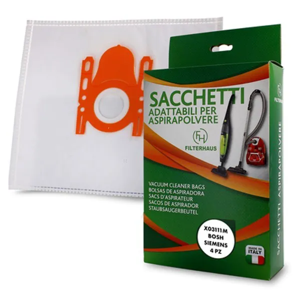4pz Sacchetti MICROFIBRA ASPIRAPOLVERE Siemens BOSCH VS7 POWER MAX vs BBS FREE
