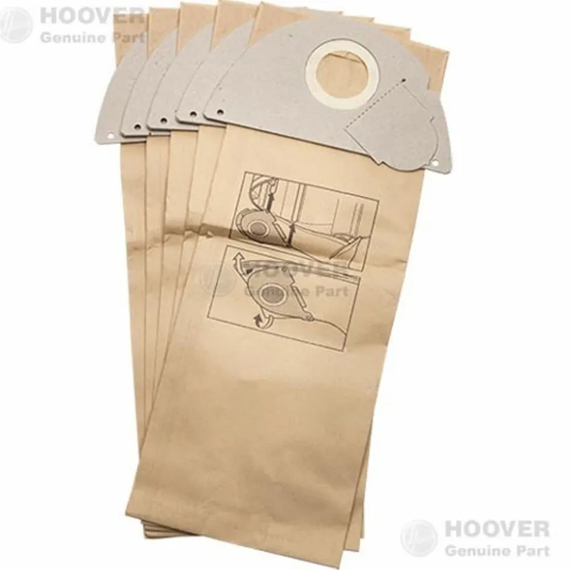 5pz SACCHETTI BIDONE ASPIRA POLVERE LIQUIDI HOOVER Dry15 & Aqua15 ORIGINALI