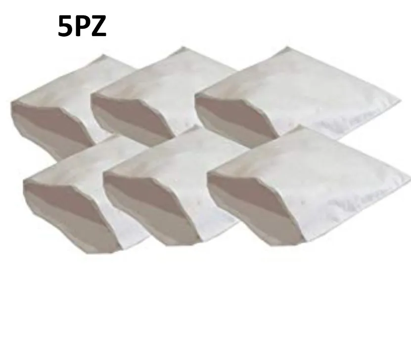 5PZ SACCHETTI BIDONE ASPIRATUBBO DE LONGHI ALFATEC VETRELLA MICROFIBRA