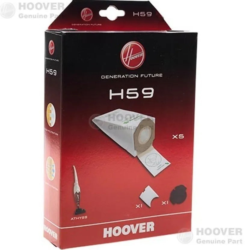 5PZ SACCHETTI   FILTRO SCOPA ELETTRICA HOOVER ATHYSS - ORIGINALI
