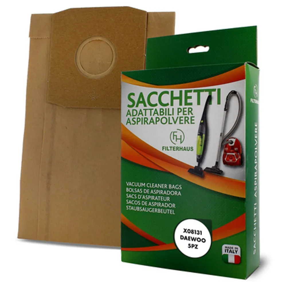 5PZ SACCHETTI IN CARTA ASPIRAPOLVERE DAEWOO FORTIS RC 300 320 370 350 700 800