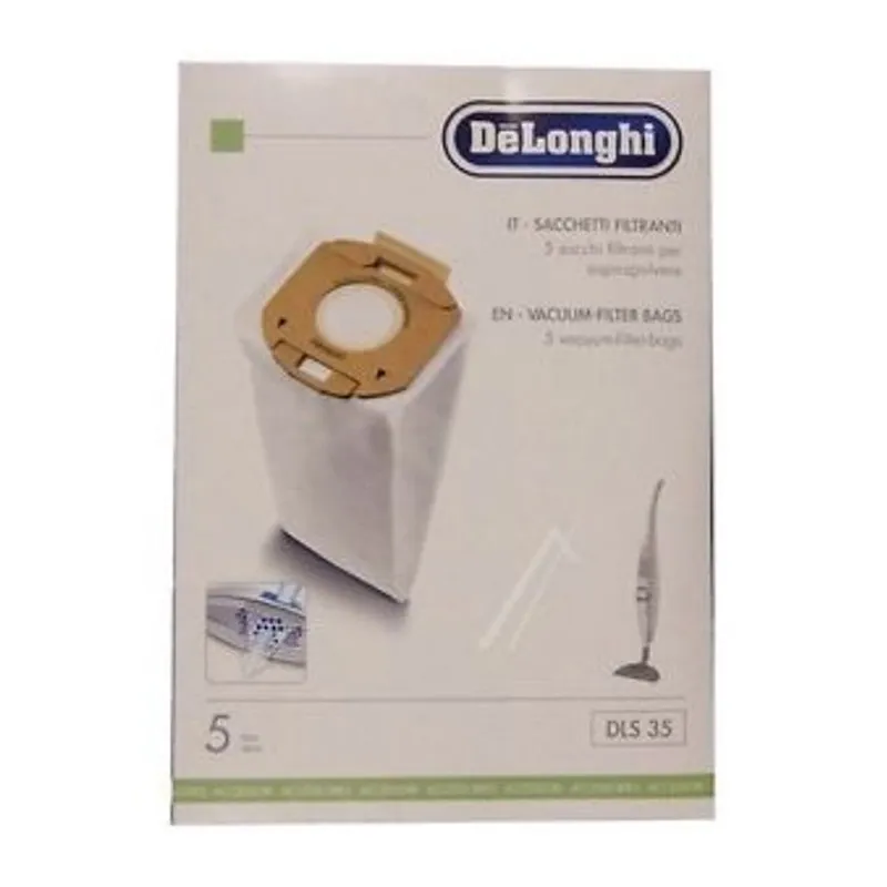 5pz. SACCHETTO ORIGiNALE (DLS) 5519210141 DE LONGHI DLS35 XLF XLC6050N Colombina