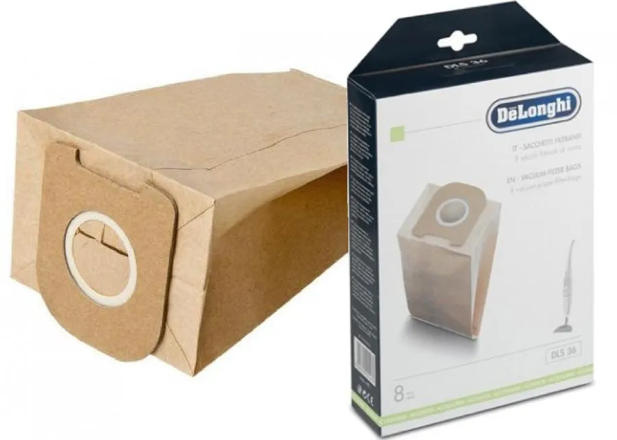 8 pz Sacchetti Scopa Elettrica De Longhi XLF1200 XLF1300 ORIGINALI