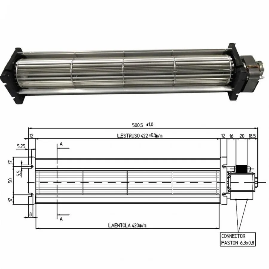Ventilatore tangenziale stufa a pellet TGA 60/3-420/20 EMMEVI FERGAS 138551 25W