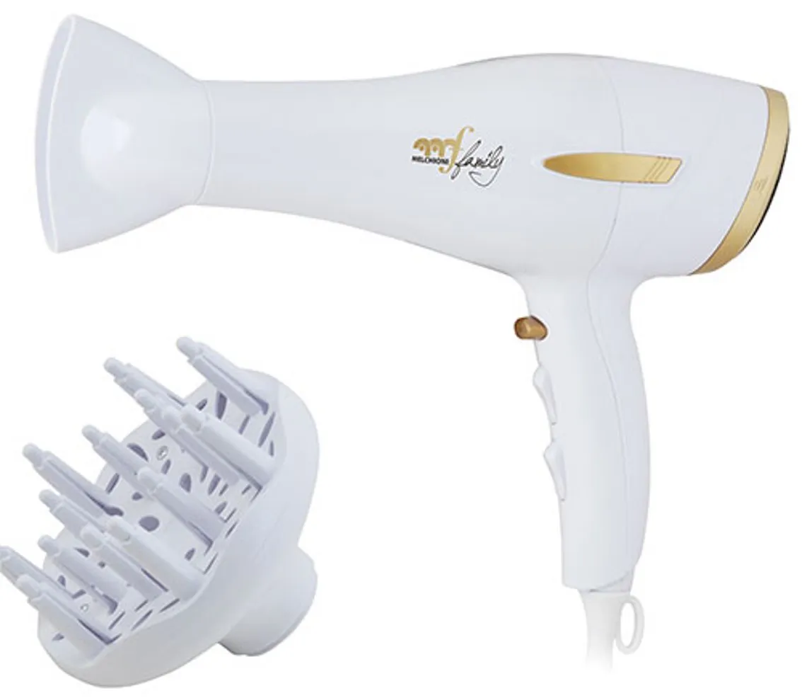 ASCIUGACAPELLI PHON 2200W MELCHIONI GOLD STYLE CON DIFFUSORE COLPO ARIA FREDDA
