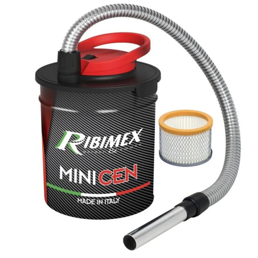 ASPIRACENERI BIDONE 10L CENERI FREDDE PELLET LEGNA 800W RIBIIMEX MINICEN