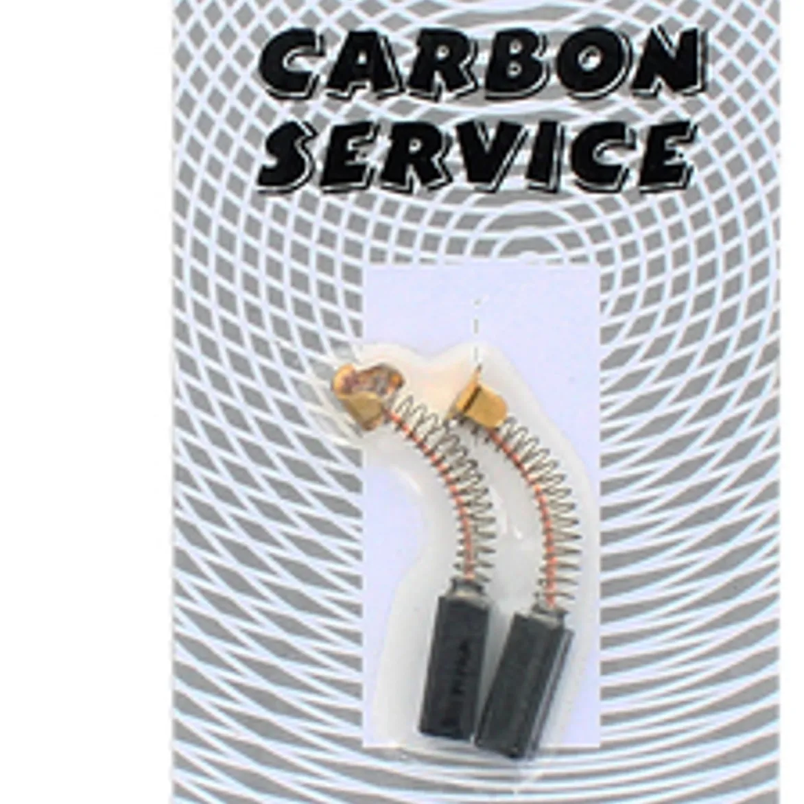 BLISTER 2PZ CARBONCINI SPAZZOLE con molle e terminali per trapano 6 x 6 x 16/17,