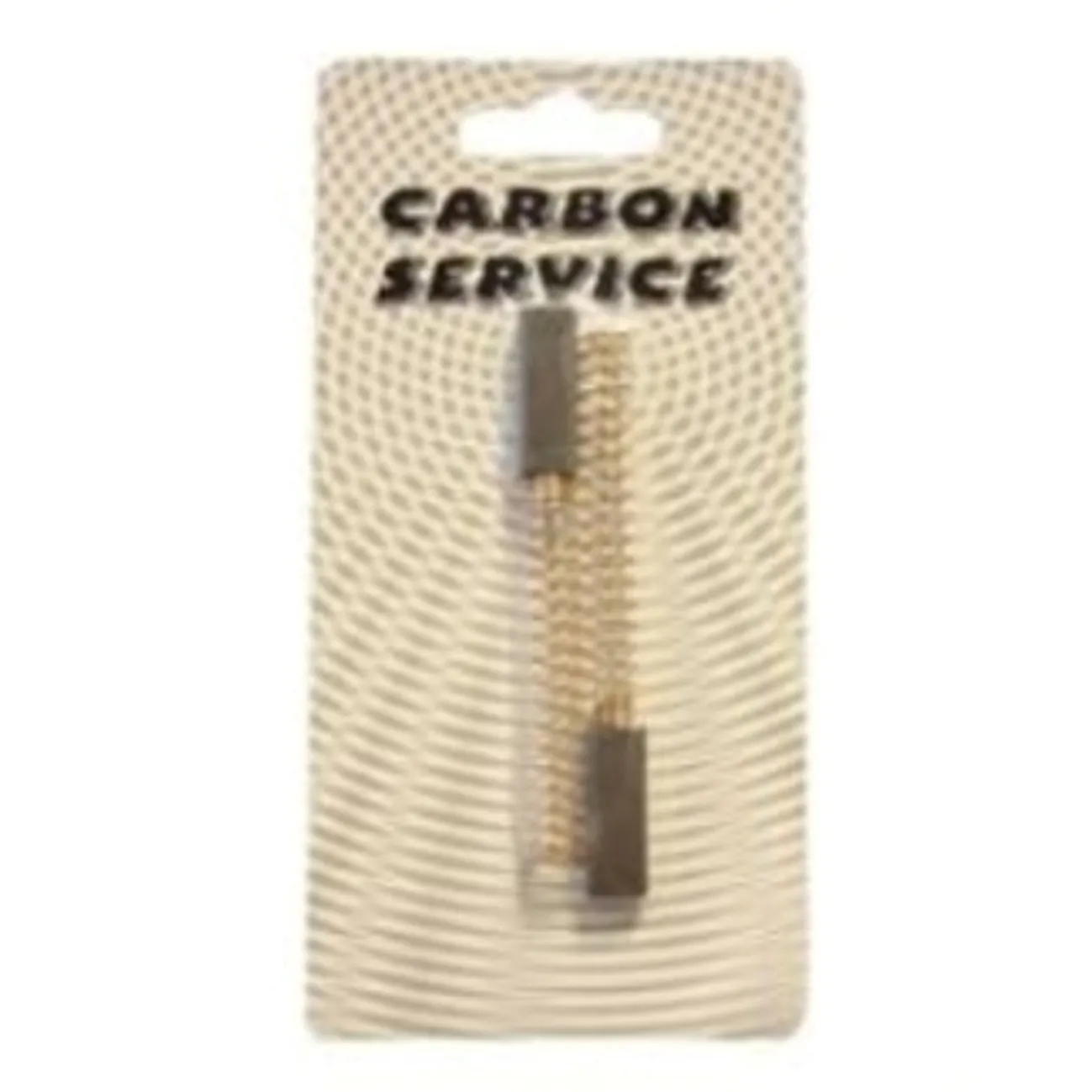 Blister da 2 carboncini 4,9 x 4,9 x 21/24 mm con molle per Utensili vari