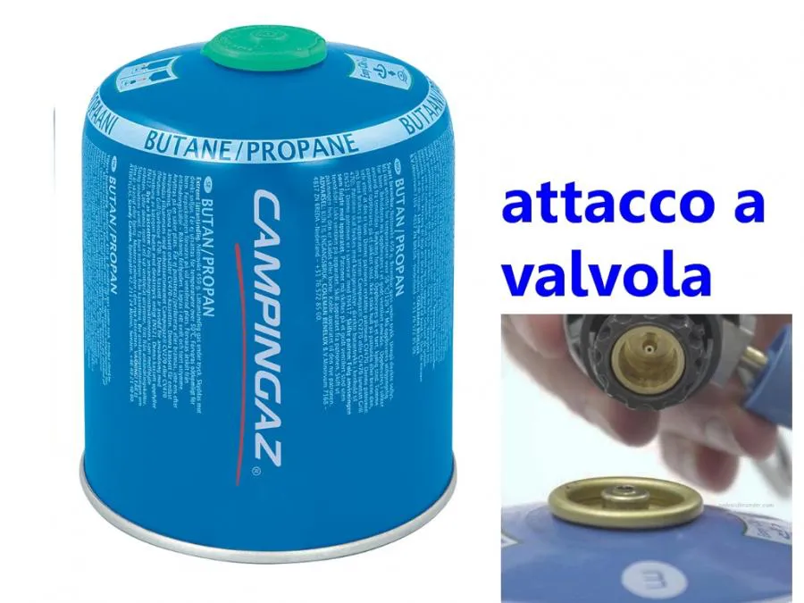 BOMBOLETTA Cartuccia a valvola da 450 g. GAS Butano Propano.  Campingaz