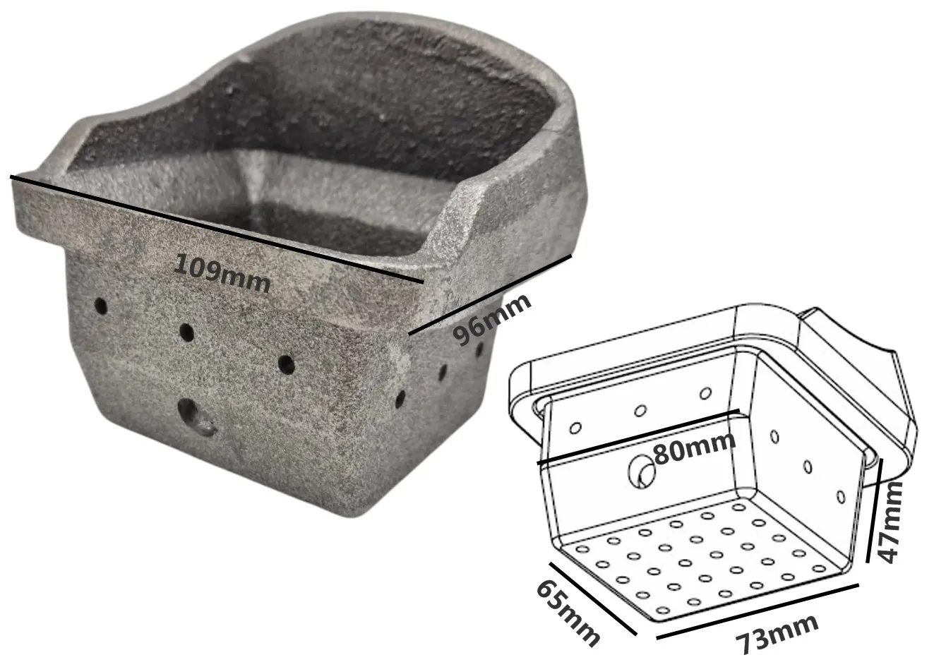 BRACIERE STUFA AMG ADLER AXEL KING KALOR QLIMA FOCO TECTRO REVO 109X96