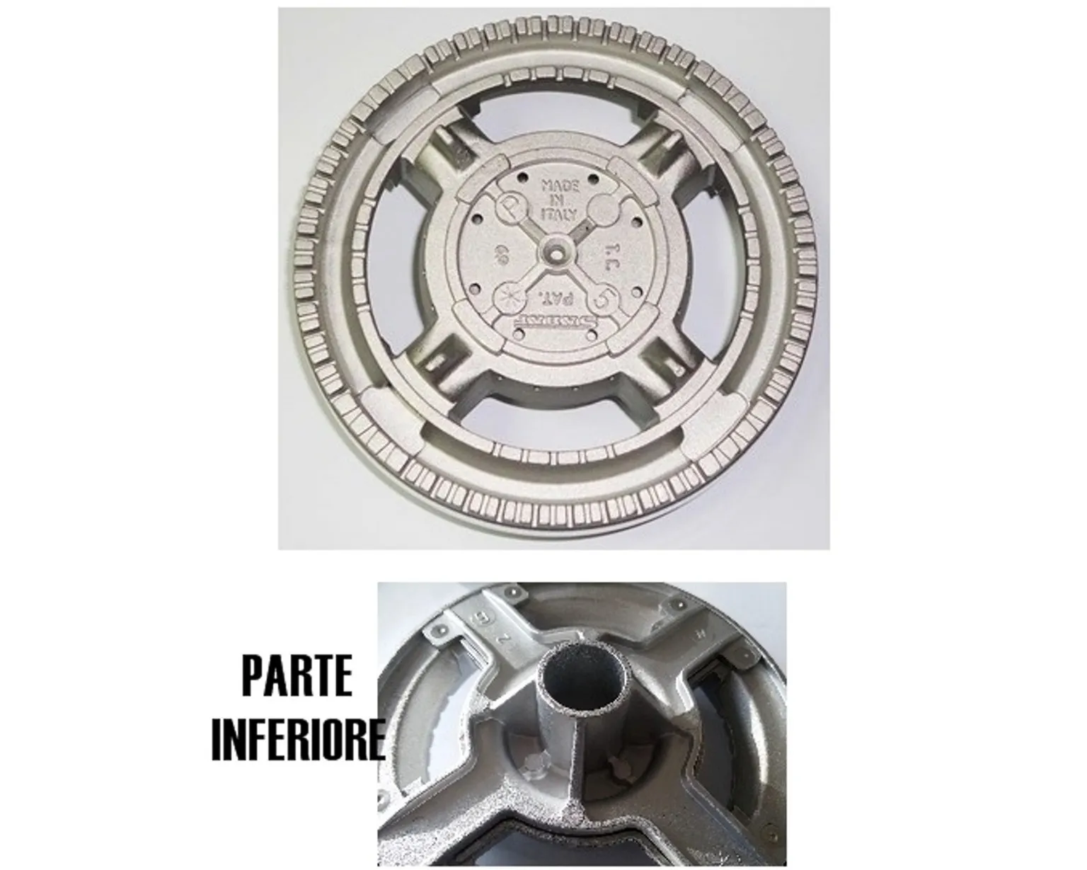 BRUCIATORE TRIPLA CORONA PIANI COTTURA ARISTON INDESIT BOSCH FRANKE 125MM