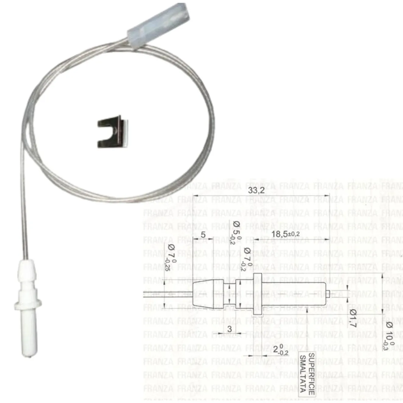 CANDELETTA PIANI COTTURA WHIRLPOOL DE LONGHI CANDY ARISTON LOFRA Universale 33mm
