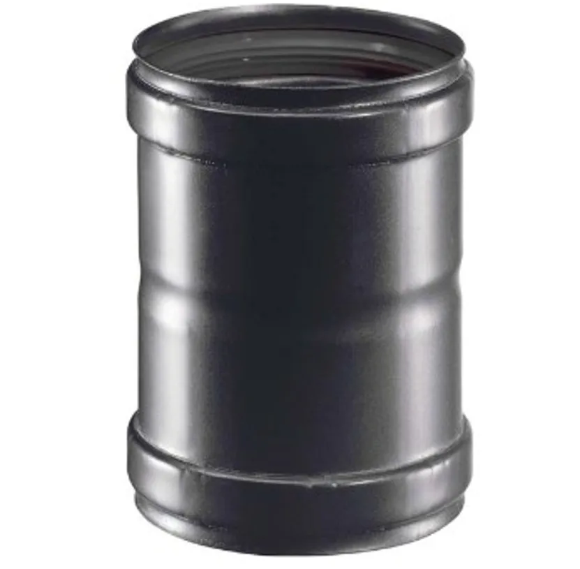 canna fumaria tubo MANICOTTO  FUMI STUFA PELLET ADATTATORE FEM-FEM DIAM.80mm