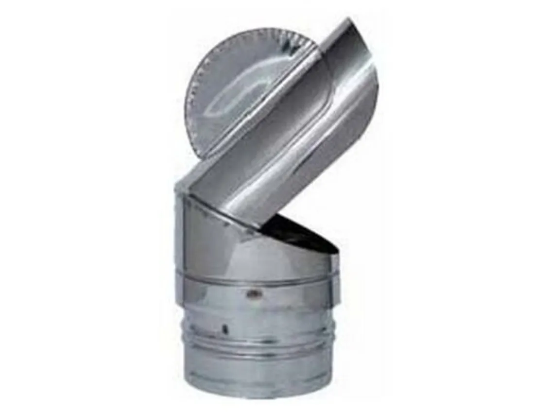 CAPPELLO FUMAIOLO FINALE GIREVOLE INOX D.80mm CANNA FUMARIA STUFA A PELLET