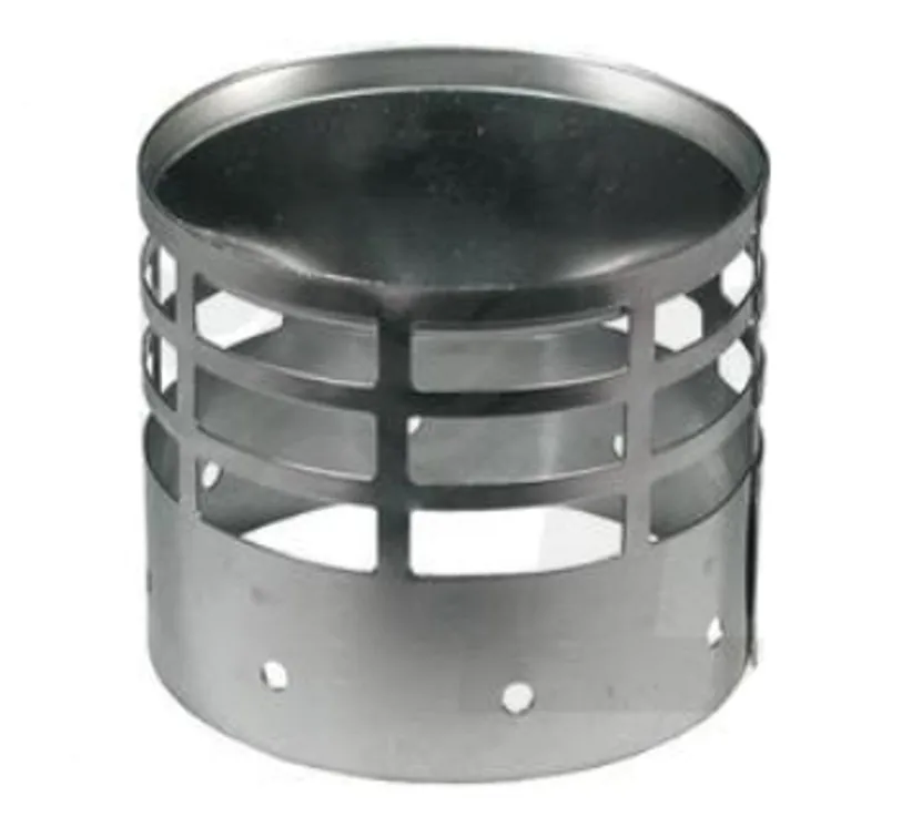 CAPPELLOTTO CAPPELLO GRIGLIA FINALE TUBO STUFA A PELLET INOX D.8