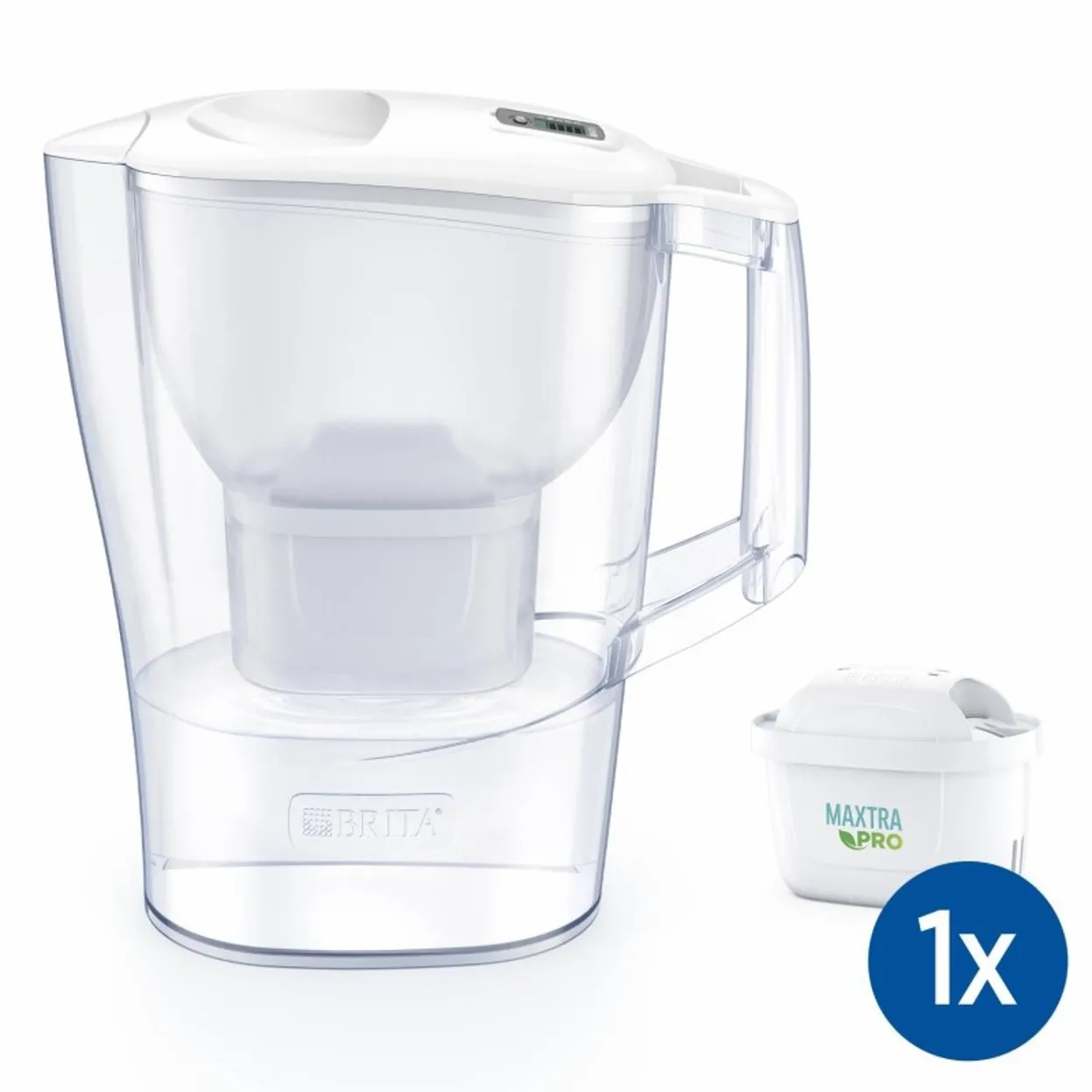 CARAFFA FILTRANTE BRITA ALUNA 2,4LT ACQUA FILTRATA 1,4LT CON FILTRO