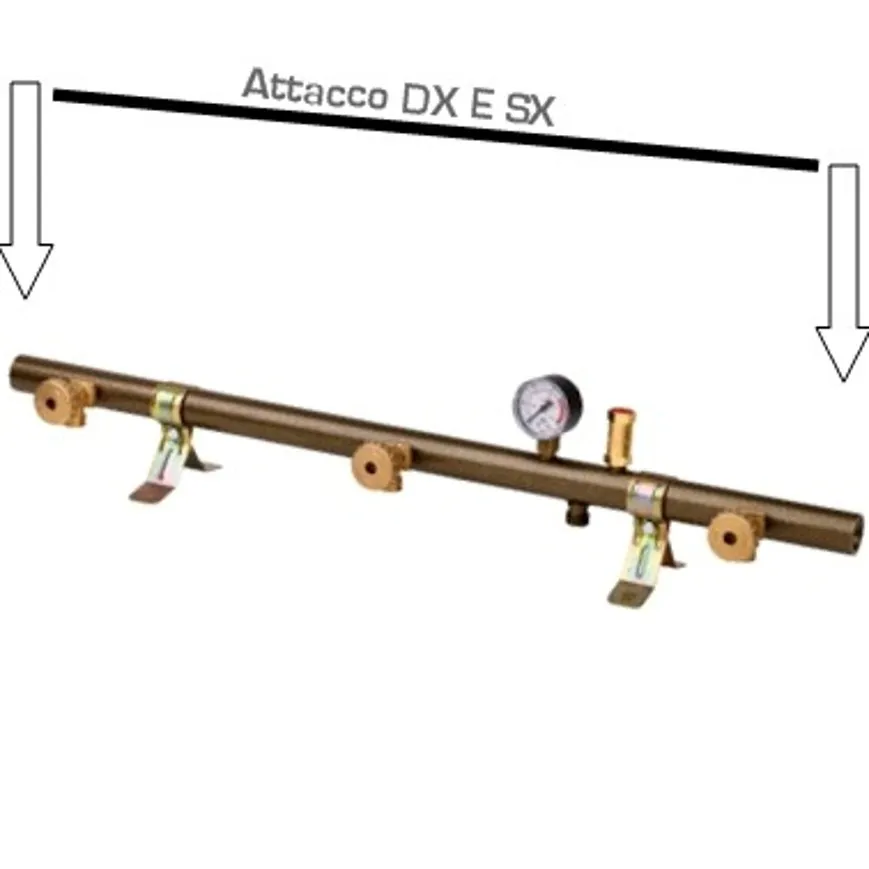 CENTRALINA 3 VIE MANIMETRO VALVOLA senza Flessibili dx E sx GAS BOMBOLE GPL