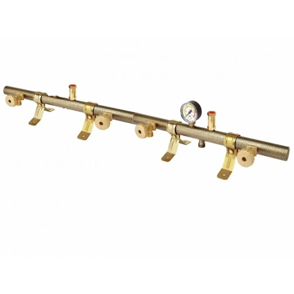 CENTRALINA 4 BOMBOLE GPL RUBINETTI E MANOMETRO VALVOLA SICUREZZA CT4103F