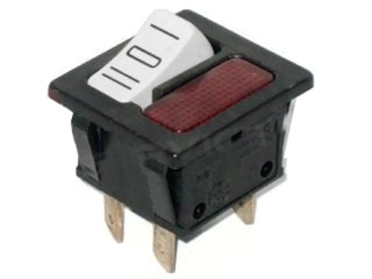 COMMUTATORE I - O - II PER CUCINE CON SPIA LUMINOSA 4 CONTATTI UNIVERSALE 22x30