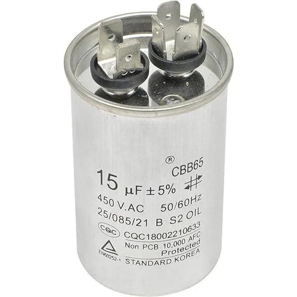 CONDENSATORE 15MF METALLO 15UF 65MM PER ASCIUGATRICI UNIVERSALE