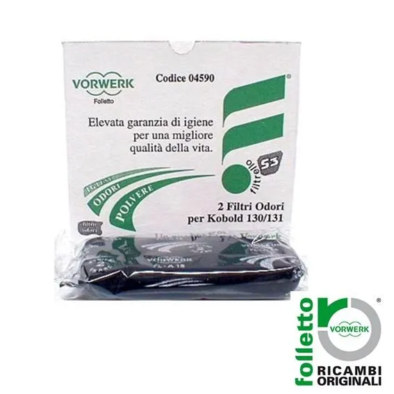 Confezione 2pz. filtro odori carbone FOLLETTO VK 130 131 Originale