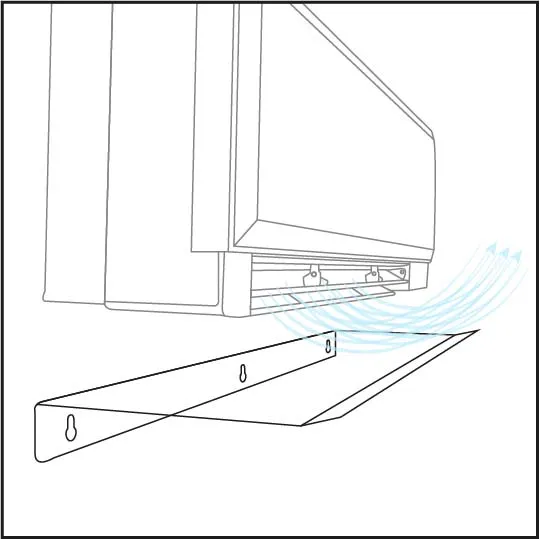 DEFLETTORE ARIA 110X33X5CM deviare il flusso l'aria dello Split climatizzatore