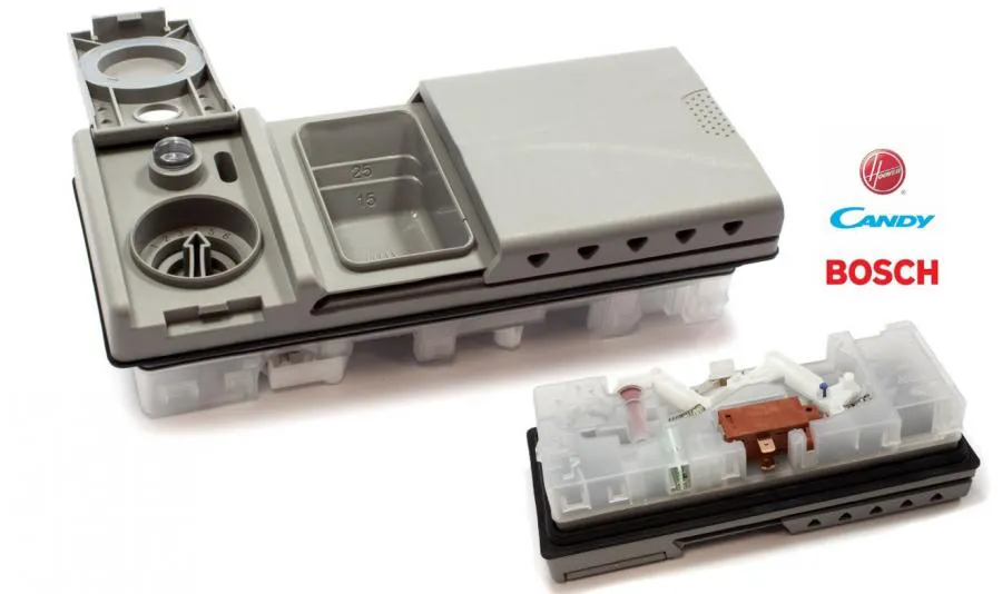 DISTRIBUTORE DOSATORE DETERSIVO LAVASTOVIGLIE CANDY HOOVER BOSCH ORIGINALE