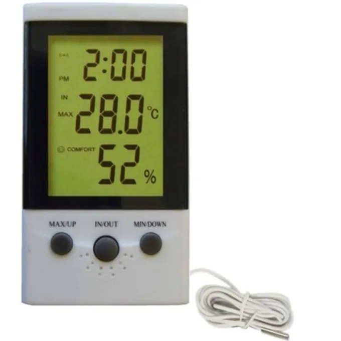 DT-2 TERMOMETRO IGROMETRO CON DOPPIA SONDA 2MT TEMPERATURA DOPPIA   UMIDITA\'