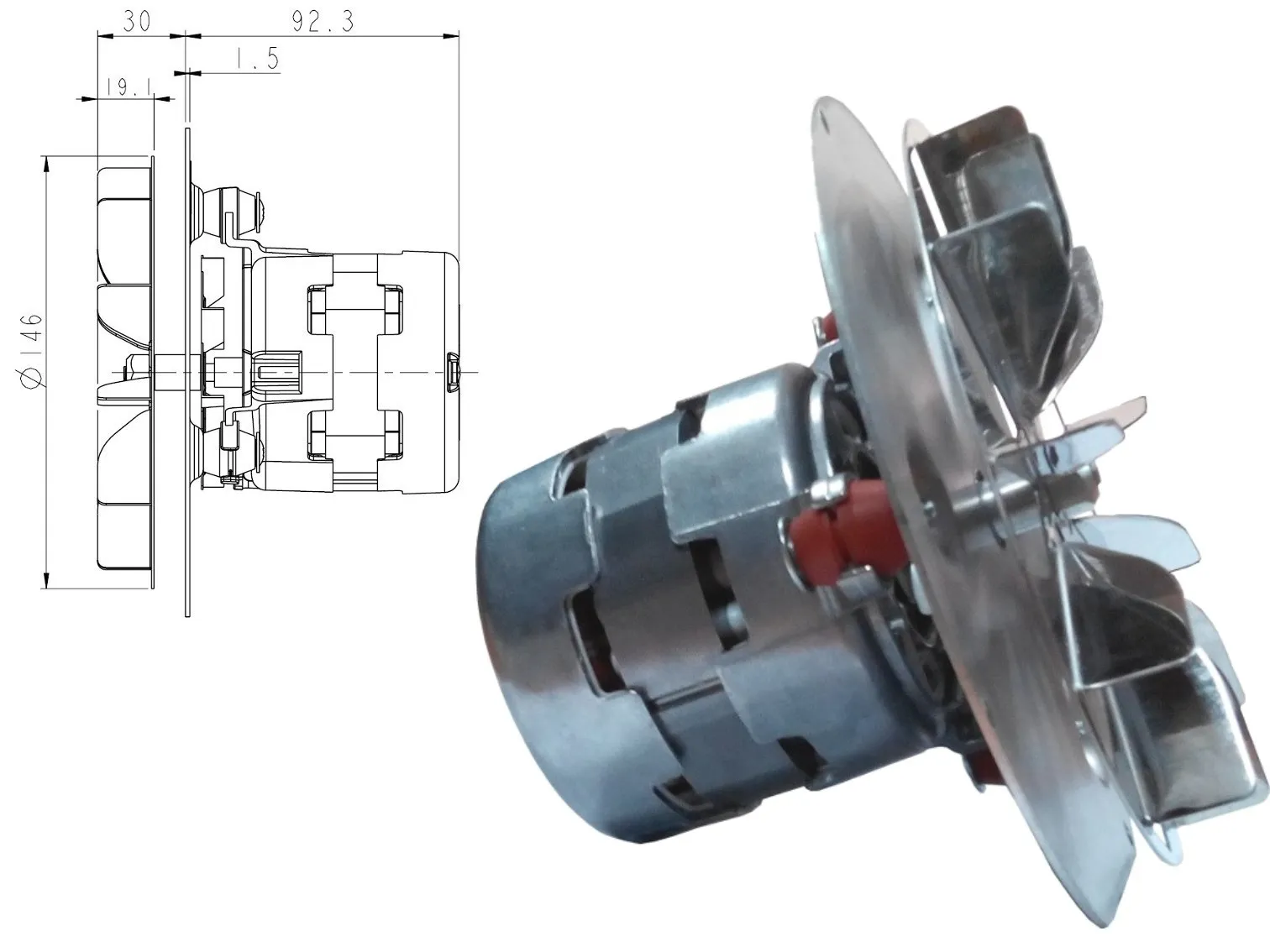 ESTRATTORE ASPIRATORE FUMI STUFA A PELLET PALAZZETTI NATALINI PL20CE0120
