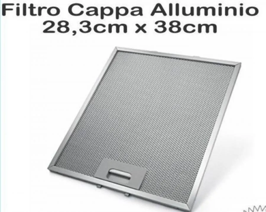 FILTRO CAPPA ALLUMINIO ELICA MISURE 28,3 cm x 38 cm Metallico GF03QB