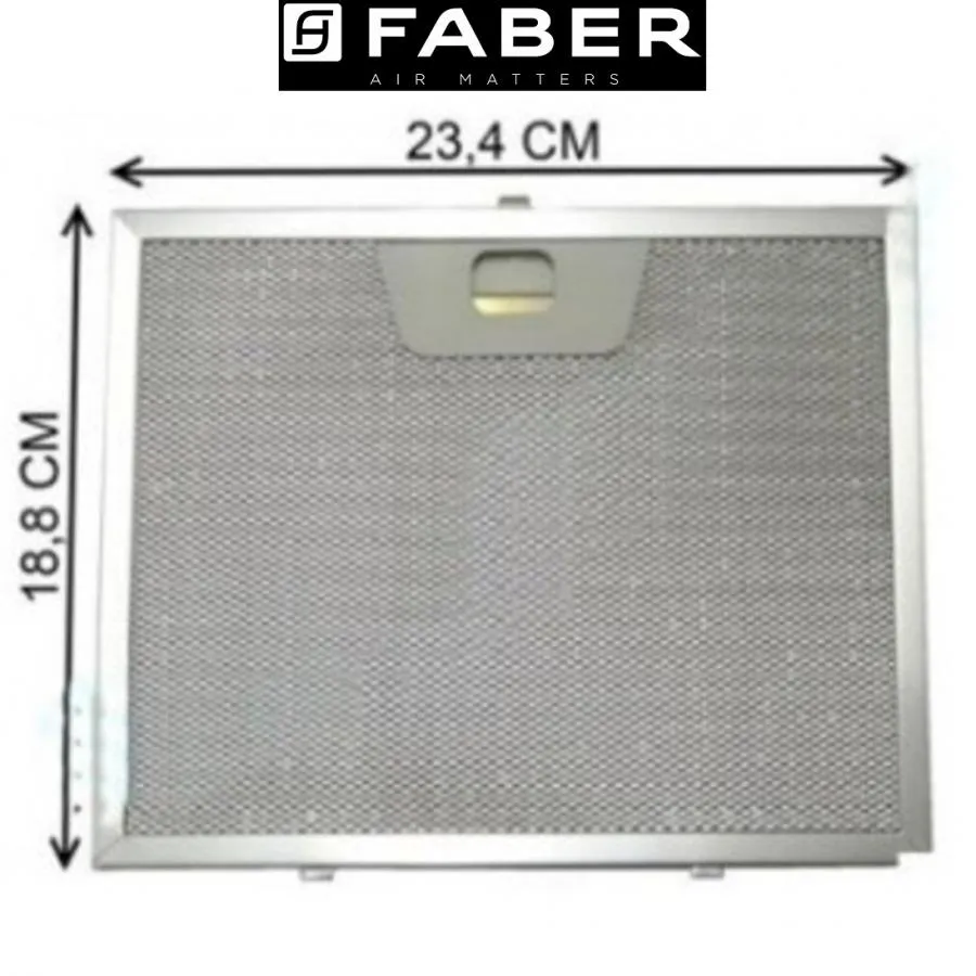 FILTRO CAPPA ALLUMINIO FABER MISURE 23,5cm x 18,8 Metallico 4268961