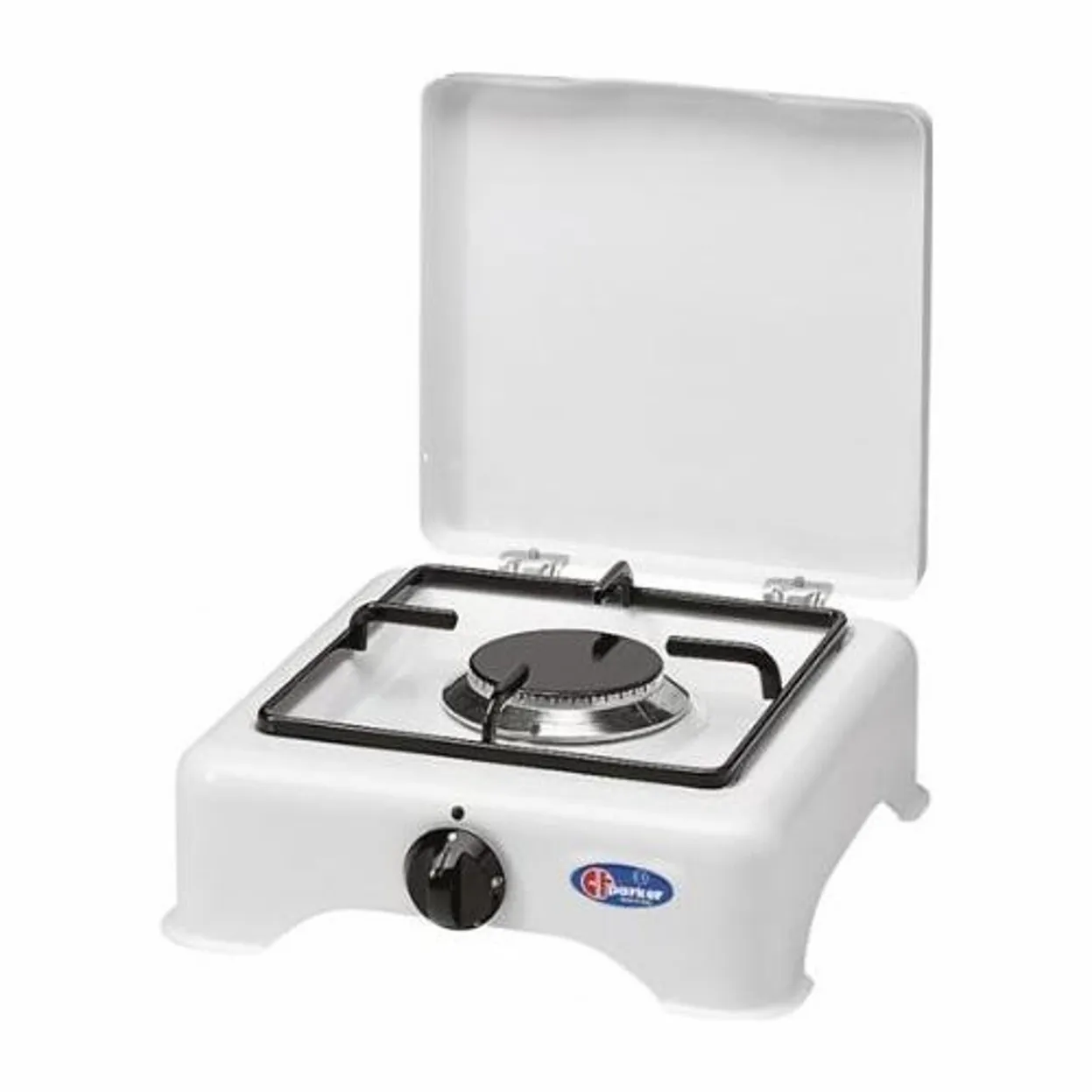 FORNELLO A GAS 1 FUOCO GPL GRIGLIA SMALTATA NERA 29X29 PARKER 