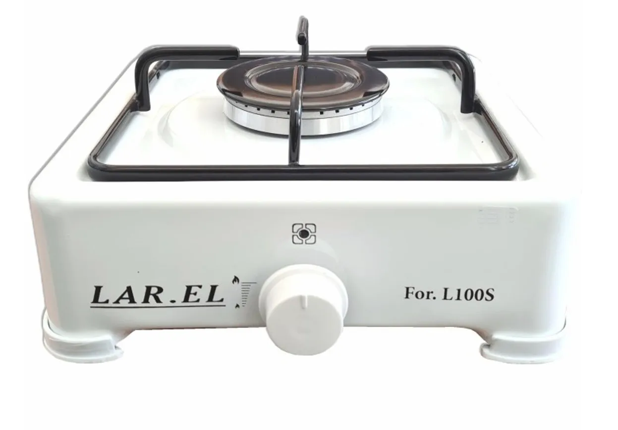 FORNELLO CUCININO 1 FUOCO LAREL KIT UGELLI GPL E METANO VALVOLATO SICURGAS