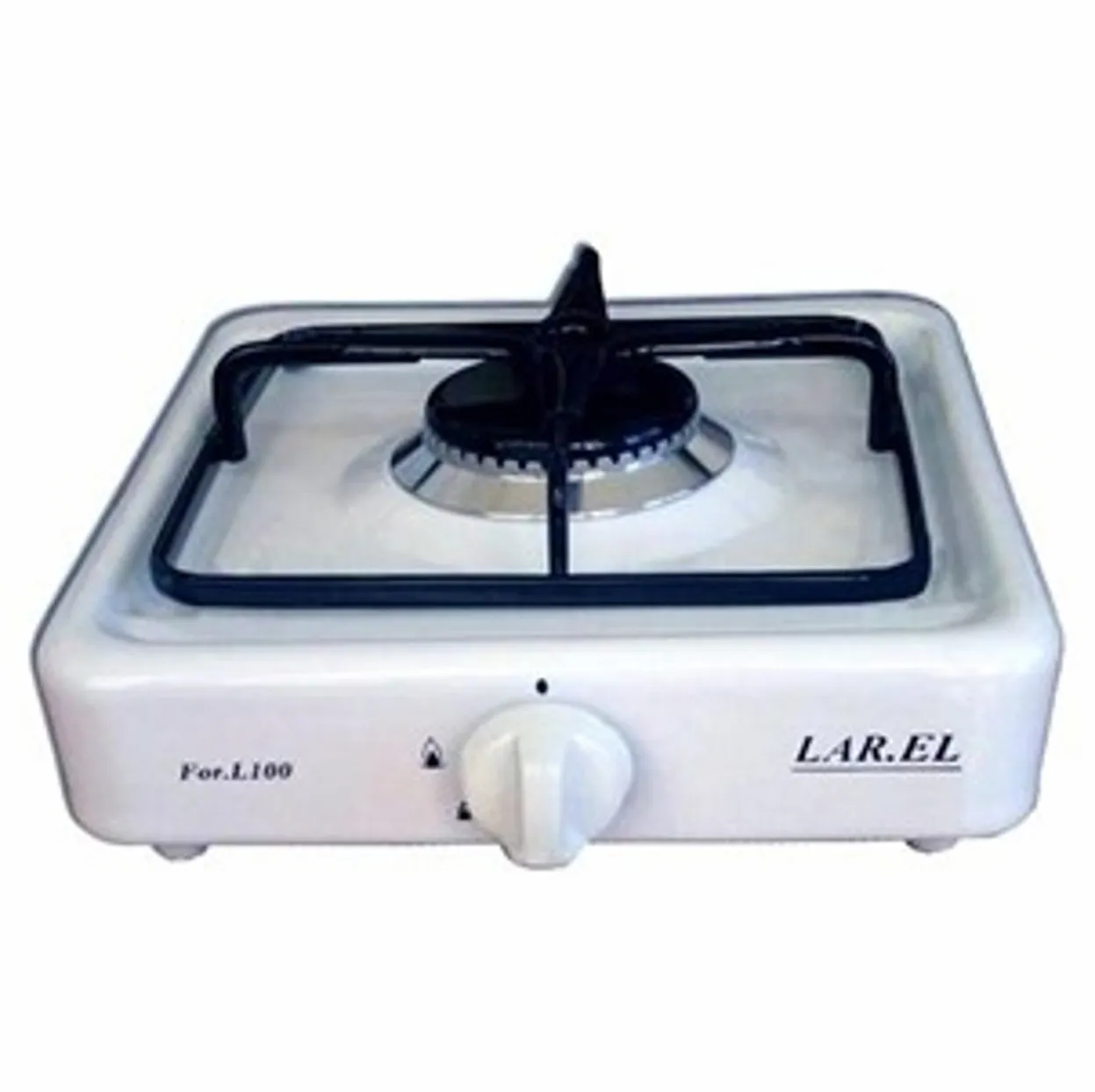 FORNELLO CUCININO A GAS 1 FUOCO GPL CAMPEGGIO LAREL BIANCO