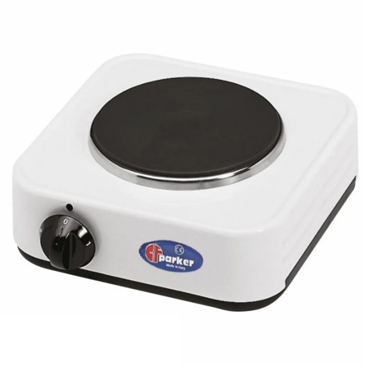 Fornello elettrico 1 piastra elettrica, 1000 Watt,  145 mm. cm 23x23x10 PARKER