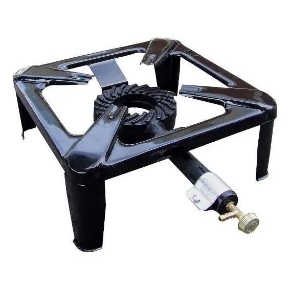 FORNELLONE 4 PIEDI INDUSTRIALE 40 X 40 CM BRUCIATORE GHISA POMODORO