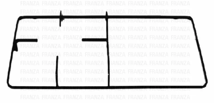 GRIGLIA 1 Fuoco   Piastra CUCINA SAMET 458X229 NERA SMALTATA alt.40mm