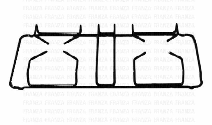GRIGLIA 2 FUOCHI CUCINA FRANKE SMALTATA NERA 454 X 239