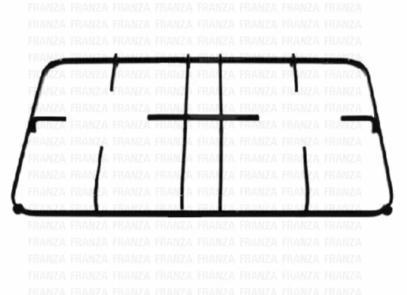 GRIGLIA 2 FUOCHI CUCINA GASFIRE 445 X 270 NERA SMALTATA