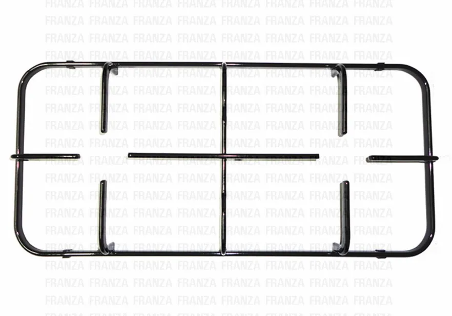 GRIGLIA 2 FUOCHI CUCINA NARDI NERA SMALTATA PIATTINA 2F. 456X213