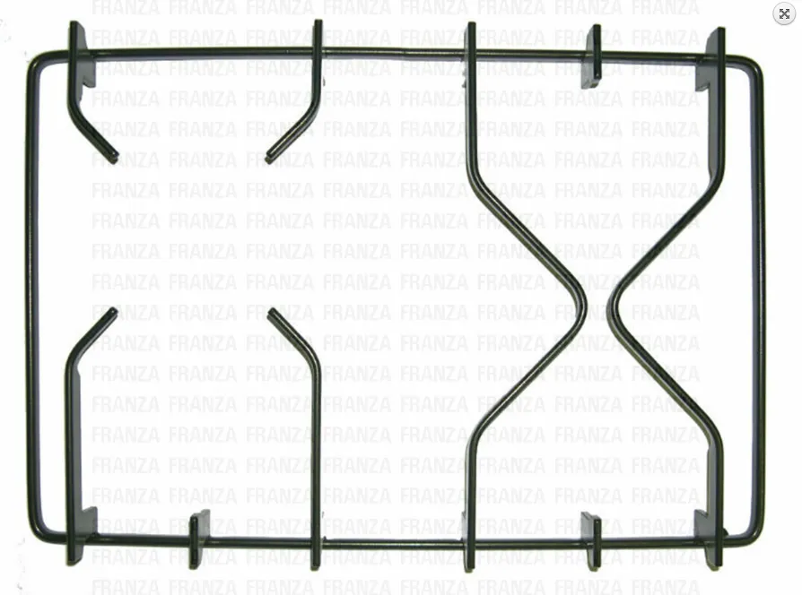 GRIGLIA 2 FUOCHI PIANO COTTURA CUCINA WHIRLPOOL IGNIS 395 X 263 SMALTATA NERA