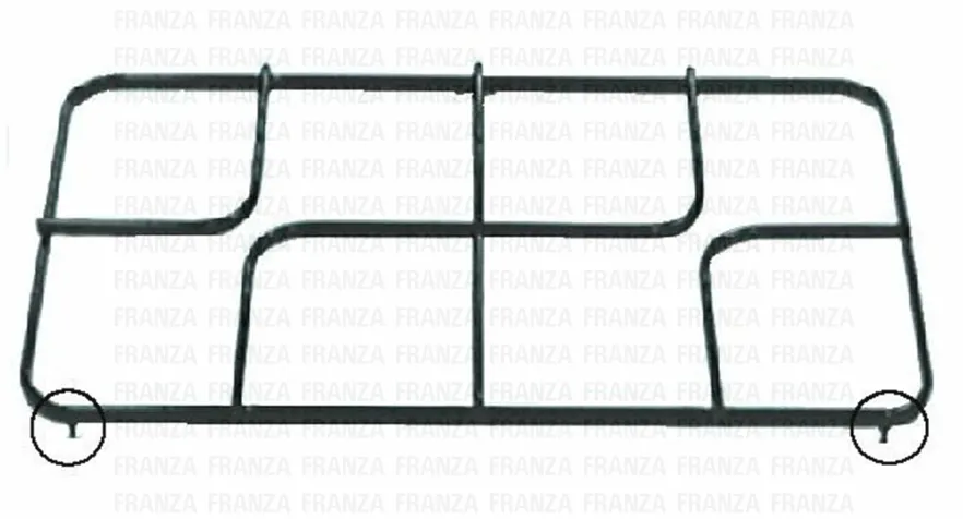 GRIGLIA CUCINA 2 FUOCHI 406X240 SOVRANA ROSIERES - 2 PIOLI