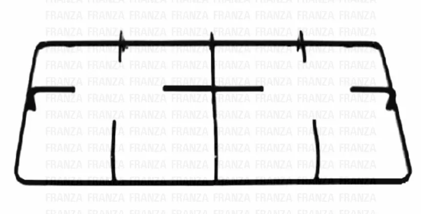 GRIGLIA CUCINA SAMET 2 FUOCHI 457 X 267 NERA SMALTATA