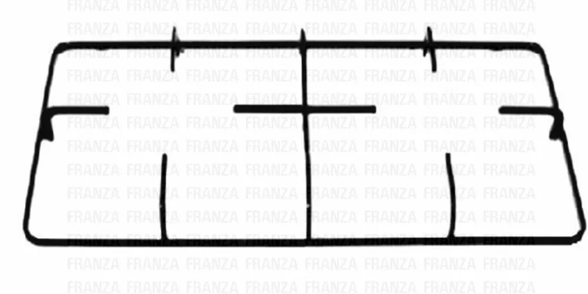 Griglia CUCINA SAMET 2 fuochi 461 x 229 x Altezza 40 poggia pentola