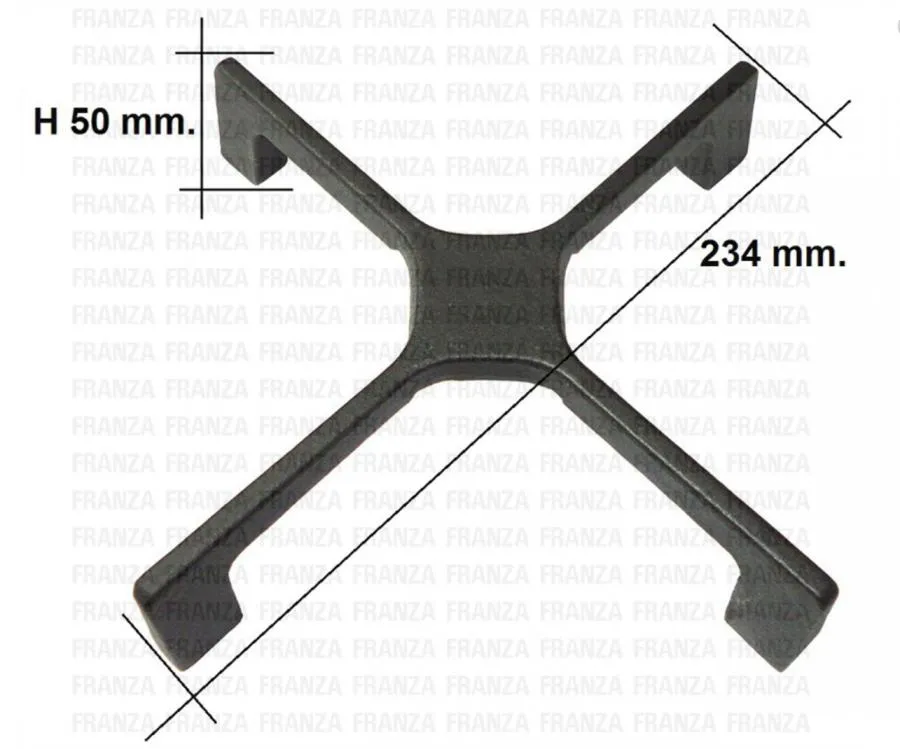 GRIGLIA GHISA FUOCO AUSILIARE PIANO COTTURA ARISTON INDESIT 234X234