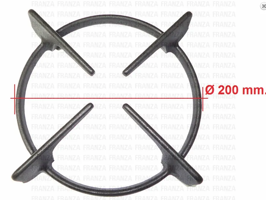 GRIGLIA GHISA TONDA 1 FUOCO PIANO COTTURA FOSTER Diametro 200mm alt50mm FITTING