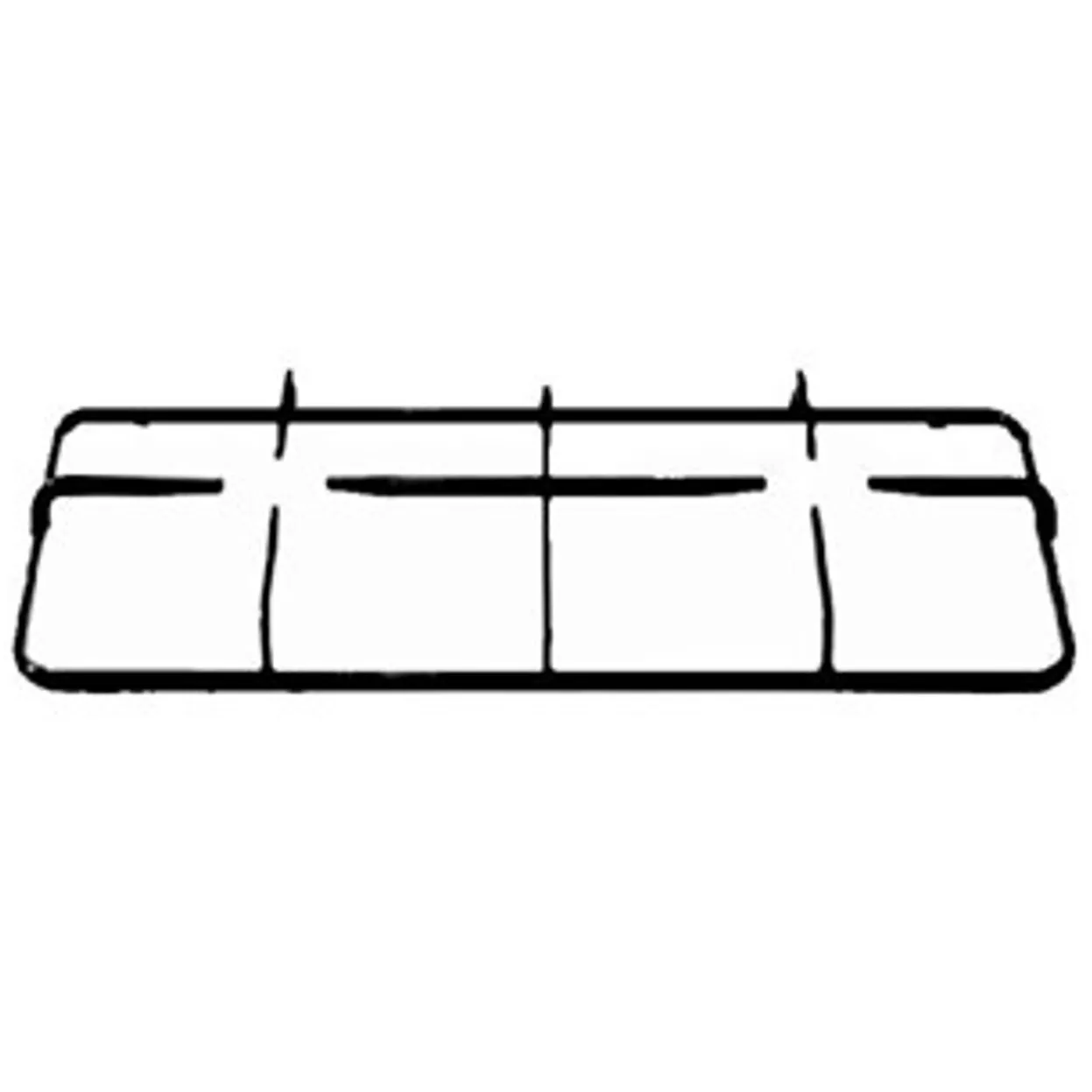 GRIGLIA PENTOLE PIATTINA 2 FUOCHI  PER CUCINA 415X250 BOMPANI ARDO