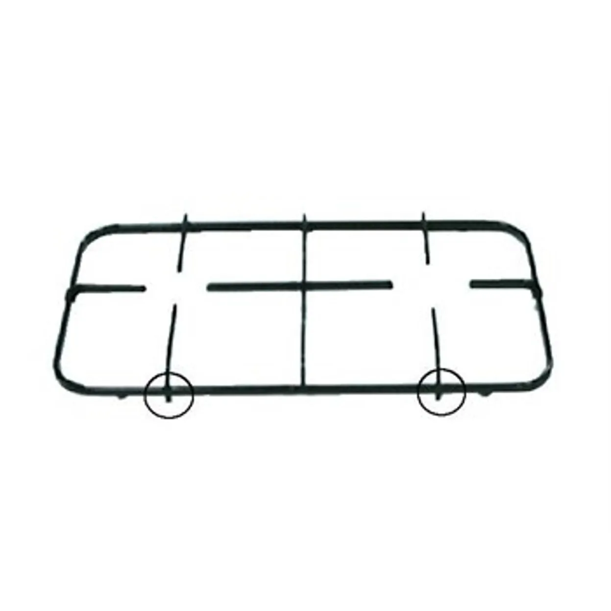 GRIGLIA PIATTINA 2 FUOCHI 416X230 CUCINA PIANO COTTURA TECNOGAS