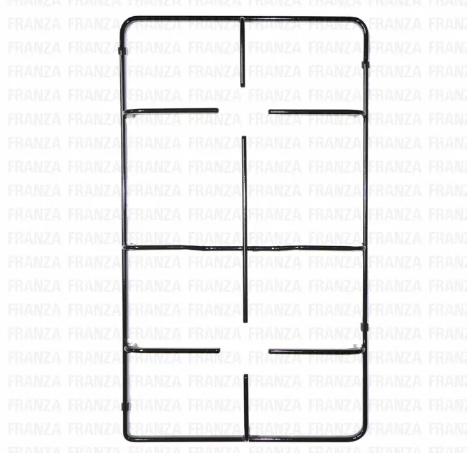 GRIGLIA PIATTINA 2 Fuochi 455x265 H 45 piano cottura NARDI NERA SMALTATA